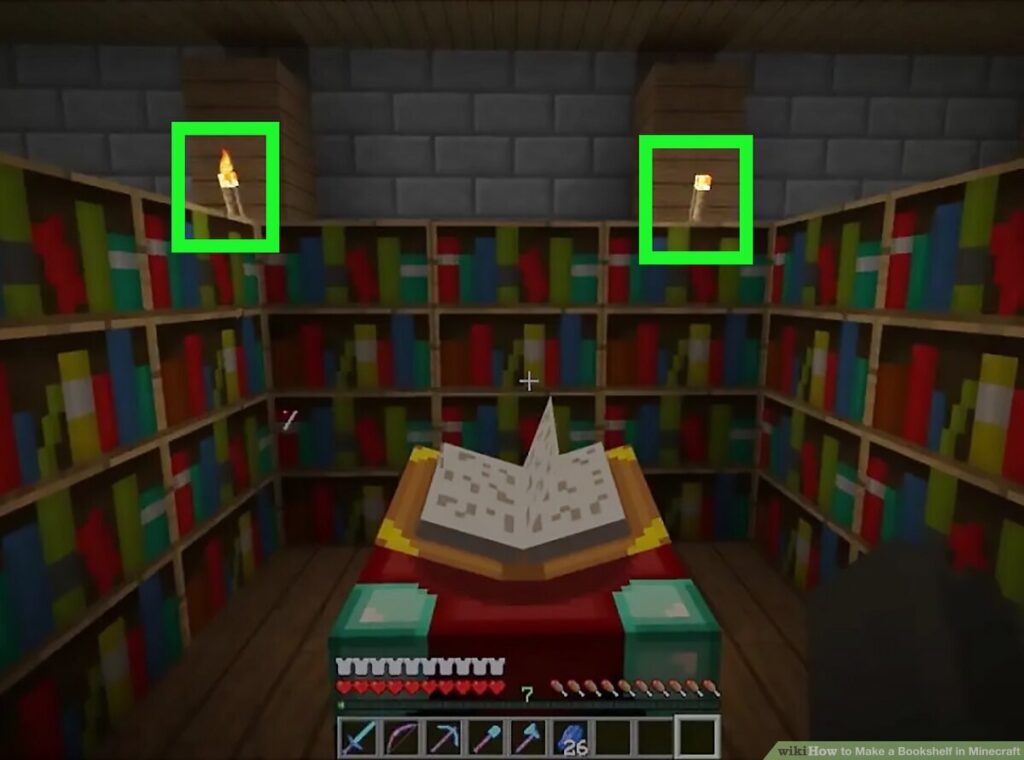 How to Make a Bookshelf in Minecraft